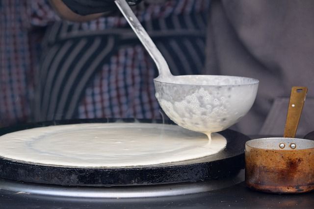 Aunt Jemima Pancake Mix Batter on Skillet